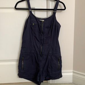 Blue Shorts Romper